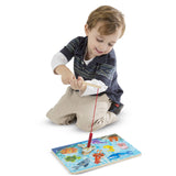 Magnetic Wooden Fishing Game and Puzzle With Wooden Ocean Animal Magnets